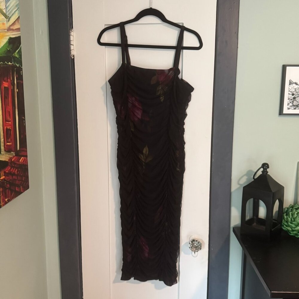Torrid Mesh Shirred Bodycon Dress - Blair Floral - Size 1